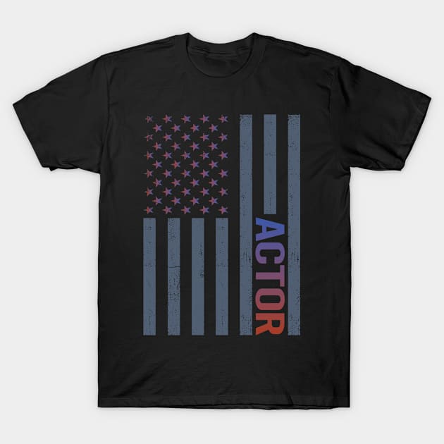 American Flag - Actor T-Shirt by hieunguyen.art